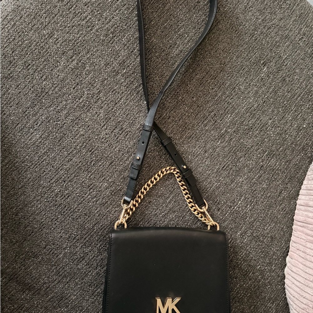 Michael Kors Black and Gold Crossbody Bag